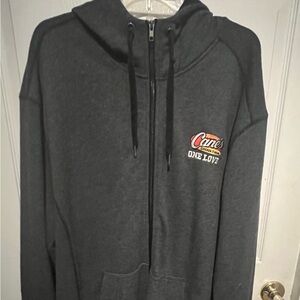 New Era Dark Gray Zip-Up Hoodie